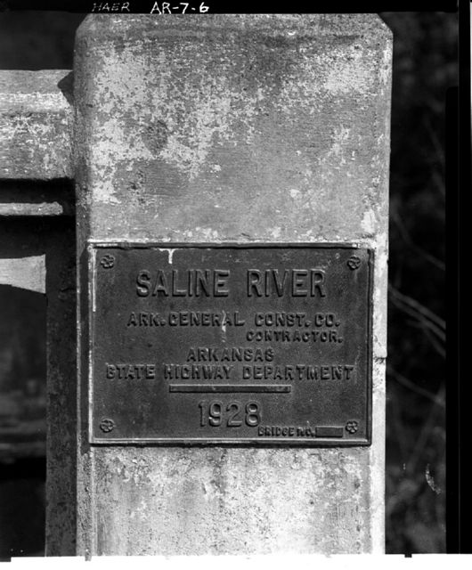 AR-7 View of commemorative plaque, east approach guardrail
